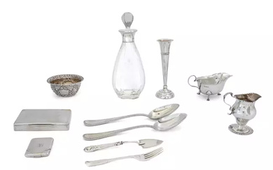 A group of silver and white metal Various dates and makers The group comprising: A Victorian...