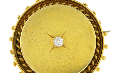 A late 19th century gold old-cut diamond brooch.