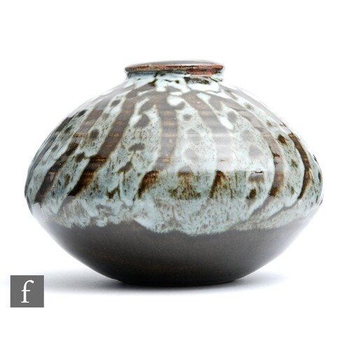 A later 20th Century David Leach studio pottery vase of comp...