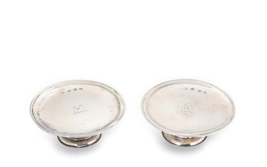 A pair of George I silver patens