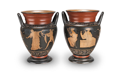 A pair of Greek revival vases