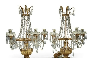 A pair of Italian Neoclassical style giltwood and