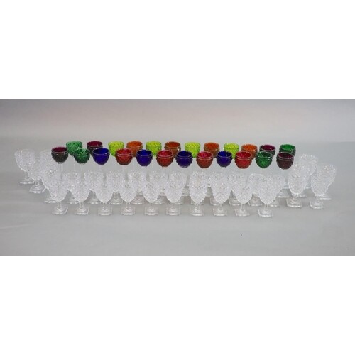 A part suite of Baccarat table glass, comprising eight large...