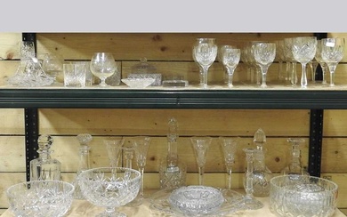 A set of four Waterford Millenium wine glasses, 24cm high,...