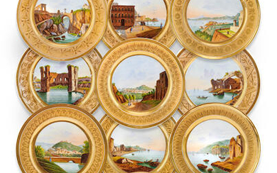 A set of twelve Naples, Poulard Prad, plates, circa 1820