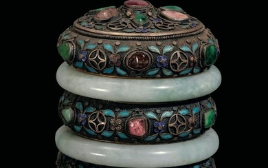 A silver filigree box, China, Qing Dynasty, 1800s