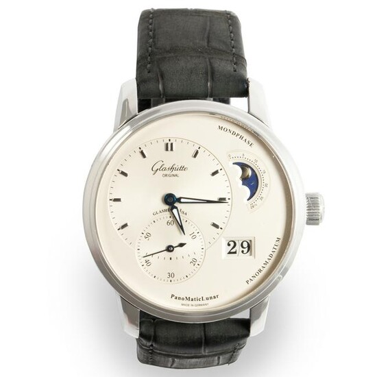 A stainless steel wristwatch, PanoMaticLunar