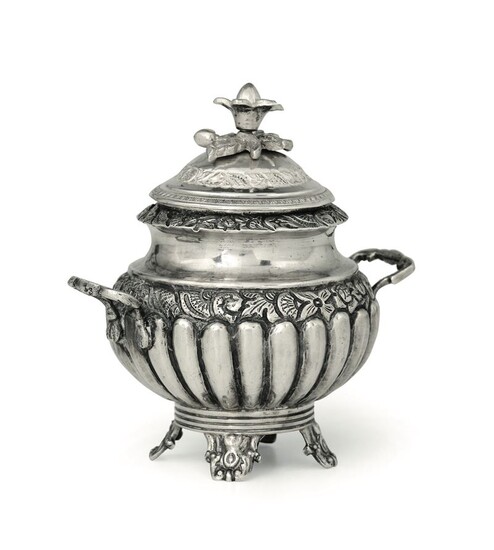 A sugar pot, Naples, mid 1800s