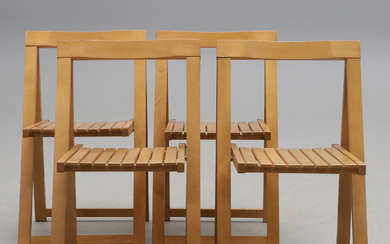 ALDO JACOBER. A set of 4 folding chairs, 1960/70's.