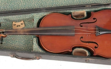AN ANTIQUE VIOLIN LABELED BARINI VIOLIN also with