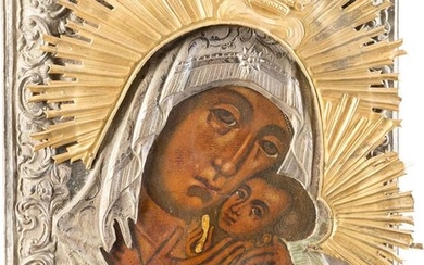 AN ICON SHOWING THE KORSUNSKAYA MOTHER OF GOD WITH