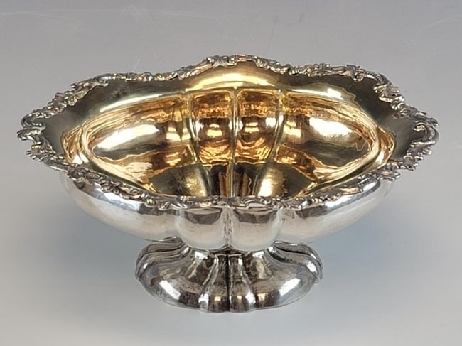 ANTIQUE 19TH C RUSSIAN 84 SILVER CANDY BOWL 1846