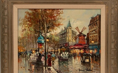 AFTER ANTOINE BLANCHARD OIL ON CANVAS, THE MOULIN ROUGE