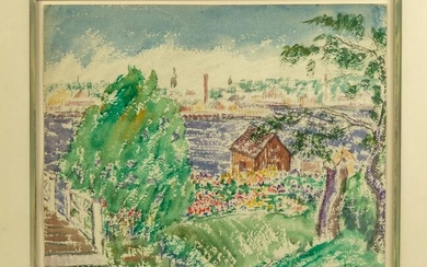 Abraham Walkowitz 1878-1965 Watercolor Painting