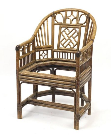 Aesthetic Brighton Pavilion design bamboo chair, 88cm