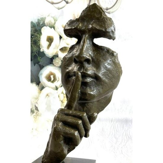 After Dali, Silence Bronze Sculpture