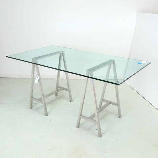 Albrizzi style aluminum trestle table or desk