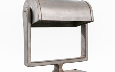 American Art Deco Chromed Metal Desk Lamp