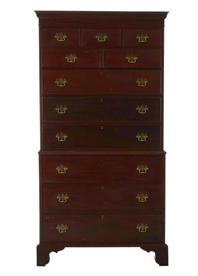 American mahogany chest-on-chest, Boykin Furniture