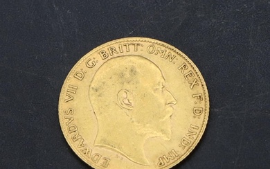 An Edward VII gold Half Sovereign, 1910