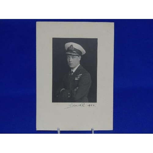 An Edward VIII signed Photograph, in Naval uniform, signed i...