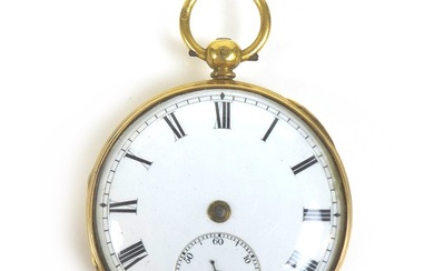 An Edwardian 18ct gold open faced pocket watch, movement sig...