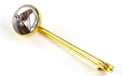 An Essex crystal stick pin, with a horses head....