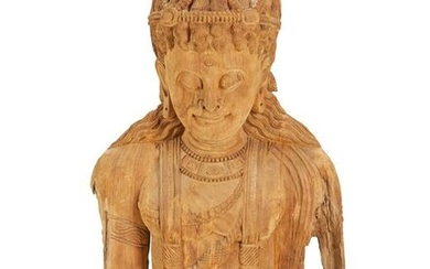 An Indonesian carved wood deity