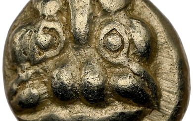 Ancients: , IONIA. Uncertain mint. Ca. 600-550 BC. EL 1/12 stater or hemihecte (7mm, 1.15 gm). NGC AU 5/5 - 4/5....