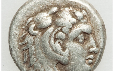 Ancients: , MACEDONIAN KINGDOM. Alexander III the Great (336-323 BC). AR drachm (16mm, 4.23 gm, 11h). Fine....