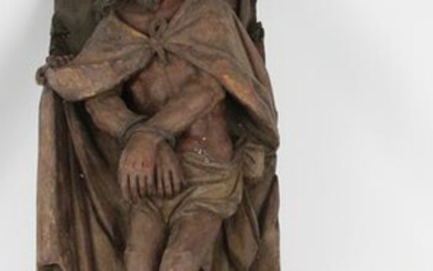 Antique Carved Jesus Figure, "Ecce Homo"