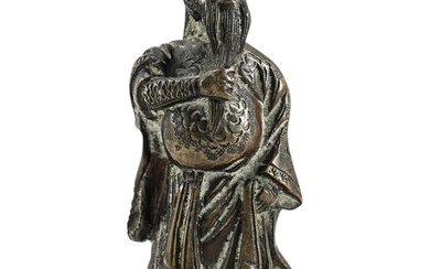Antique Chinese Miniature Bronze Guan Yu Figure
