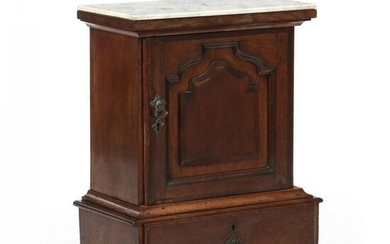 Antique English Oak Spice Cabinet