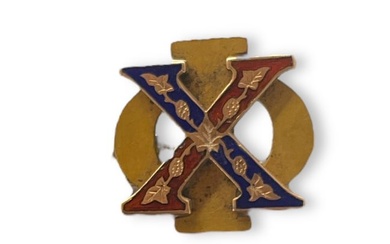 Antique Gold & Enamel Society Pin