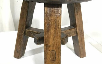 Antique Handmade Wooden Foot Stool