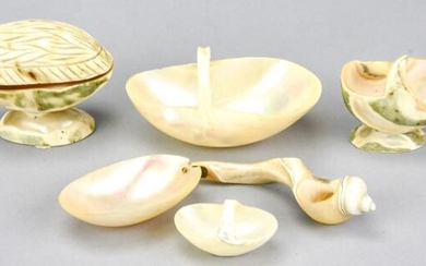 Antique Mother Of Pearl Caviar Serving Items