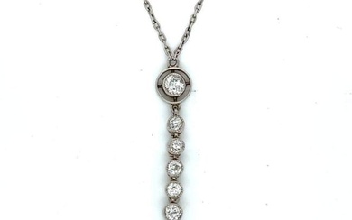 Art Deco Platinum Diamond Pendant/Necklace