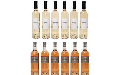 Assorted Provence Rosé Wine: Domaine la Suffrene, Bandol, 2021 six bottles and six others