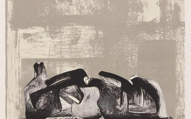 Attributed to Moore "Reclining Nudes" Lithograph