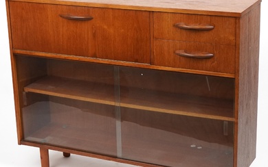 Avalon, mid century teak side cabinet fitted with a fall and...