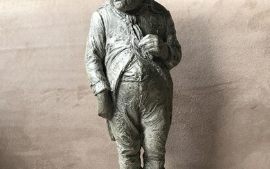 SOLD. Axel Locher: Standing man. A plaster figurine. Signed Axel Locher. H. app. 25 cm. – Bruun Rasmussen Auctioneers of Fine Art