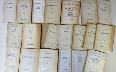 BECKETT -- COLLECTION of 21 works in French by Samuel Beckett. (1960-2002). Owrps. (Some spines/covers...