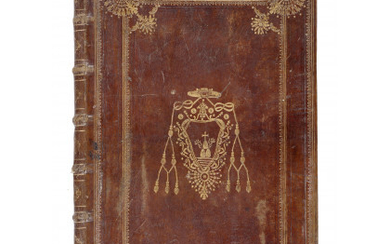 [BINDING] - Legatura di ambito romano alle armi di un cardinale appartenente all'ordine dei Teatini. XVII secolo. Folio (425 x...