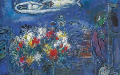 BOUQUET DANS LA NUIT, Marc Chagall
