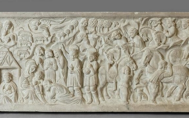 Bassorilievo in marmo raffigurante l'Adorazione