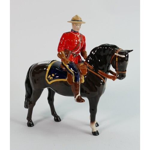 Beswick Canadian mountie police on black horse 1375