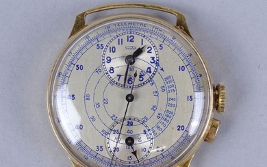 Bijou: Montre bracelet d'homme FORTIS chronographe télémètre en or jaune 18K mouvement à remontoir (en...