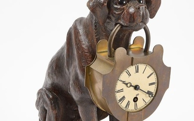 Black Forest Dog Clock Holder