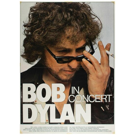 Bob Dylan 1978 European Tour Poster