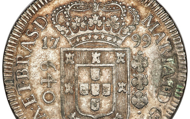 Brazil: , Maria I 640 Reis 1799-B VF (Residue, Cleaned)...